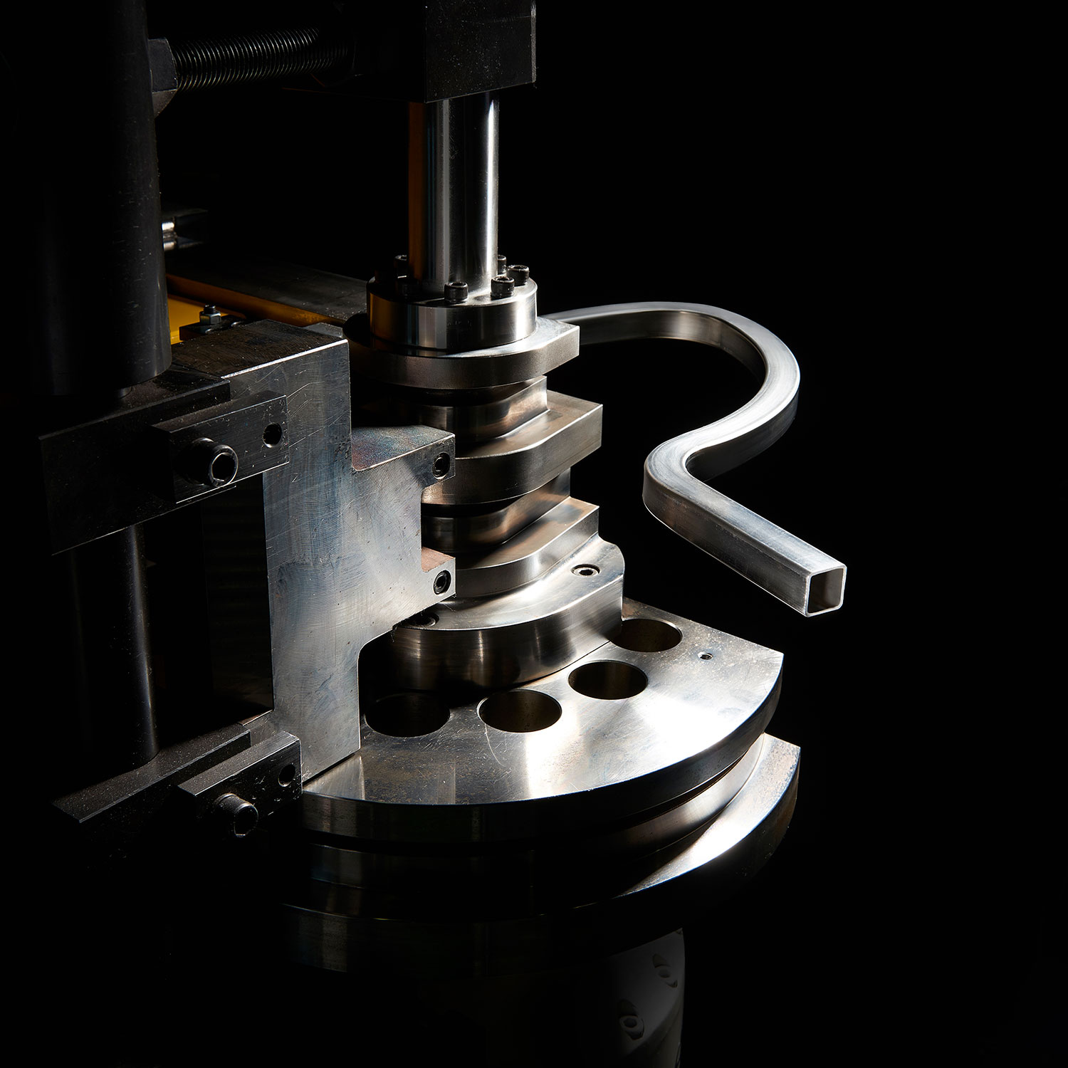 Tube Bending Machinery from Langbow demonstrating bending a square tube into curves and straights